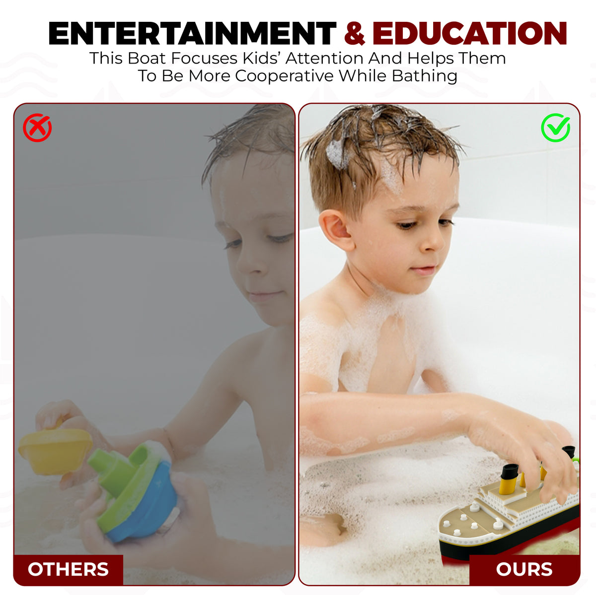 The Original Floating Titanic Bath Toy from Tubtastic with free large Iceberg. Bath toy, Pool toy, RMS Titanic.