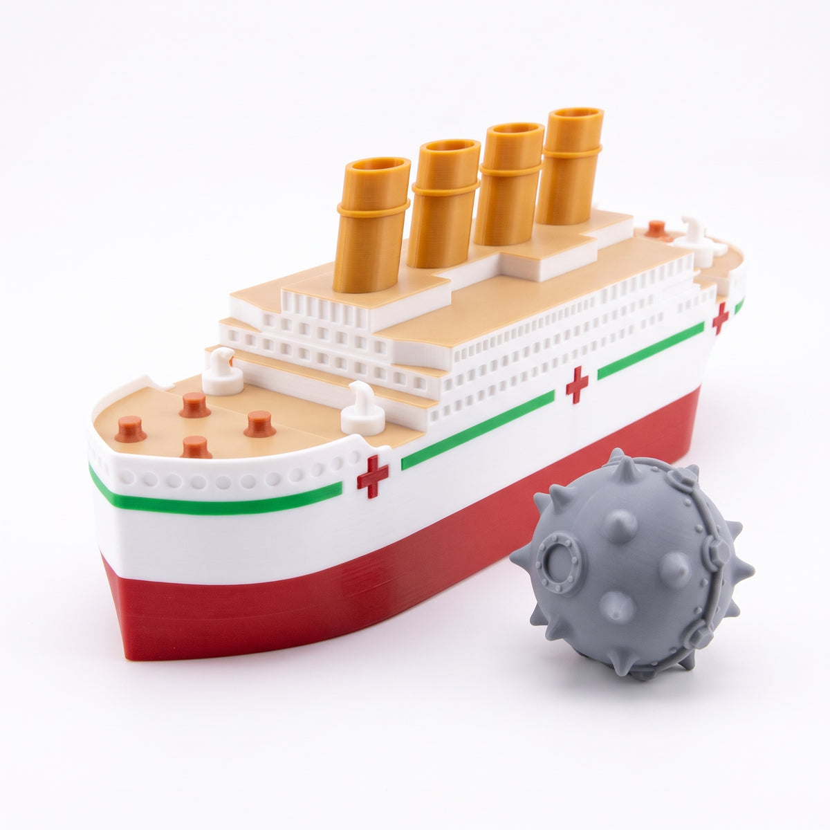 The Britannic Floating 6 inch Bath Boat from TUBTASTIC, pretend play, cake topper, RMS Britannic, Titanic sister ship
